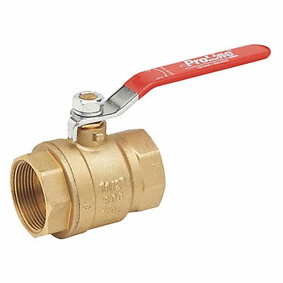 Brass Ball Valve Inline FNPT 2 in