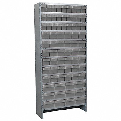 Enclosed Bin Shlvng 12x79x36in Gray