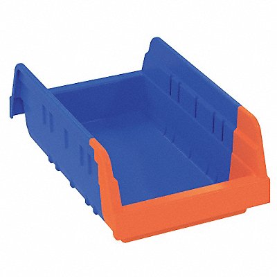 H8695 Shelf Bin Blue/Orange IndstrGrdPoly 4 in