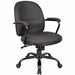 Exec Chair Fabric Black 18-22 Seat Ht