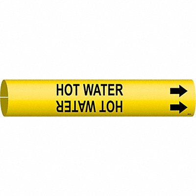 Pipe Marker Hot Water 13/16in H 4/5in W