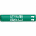 Pipe Marker City Water 13/16in H 4/5in W