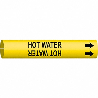 Pipe Marker Hot Water 7/8 in H 7/8 in W