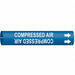 Pipe Marker Compressed Air 2 in H 2 in W