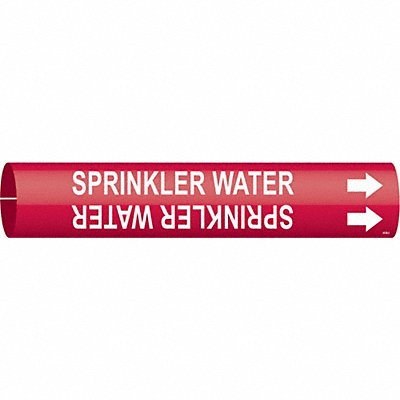 Pipe Marker Sprinkler Water 2in H 2in W