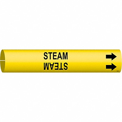 Pipe Marker Steam 2 in H 2 in W