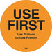 Use First Label Orange PK500