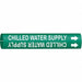 Pipe Marker Chilled Water Supply 7/8in H