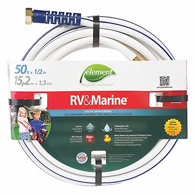 Water Hose PVC 1/2 ID 50 ft L
