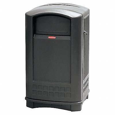 D0245 Trash Can 50 gal Black HDPE