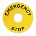 Legend Plate Emergency Stop Black/Yellow