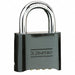 Combination Padlock 1 1/2in Rectgle Blck