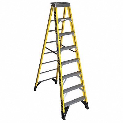 Stepladder Fiberglass 8 ft H 375 lb Cap