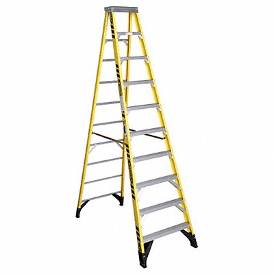 Stepladder Fiberglass 10 ft H 375 lb Cap