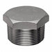 Hex Head Plug 316 SS 2 in Pipe Size MNPT