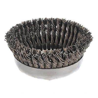 Knot Wire Cup Brush Threaded Arbor 6 In.