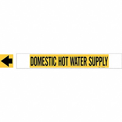 Pipe Mrkr Domestic Hot Watr Supply 4in H