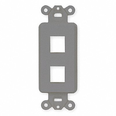 Outlet Frame 2 Port Flush Mount Gray