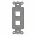 Outlet Frame 2 Port Flush Mount Gray