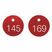 Engraved Numbered Tags Plastic PK100