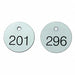 Engraved Numbered Tags Plastic PK100