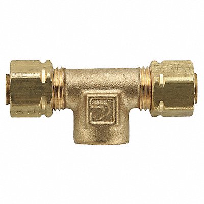 Branch Tee Brass CompxF 1/4Inx1/8In PK10