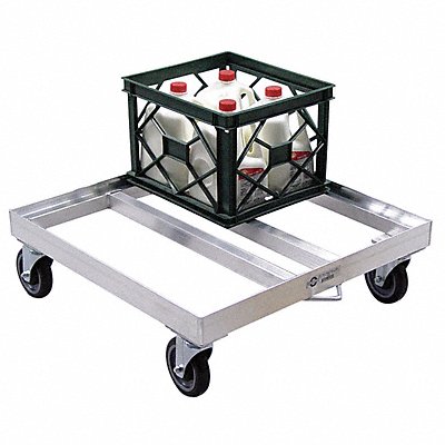 Milk Crate Dolly 28 in L 26 3/4 in W