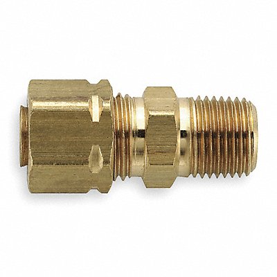 Connector Brass CompxM 1/4Inx3/8In PK10