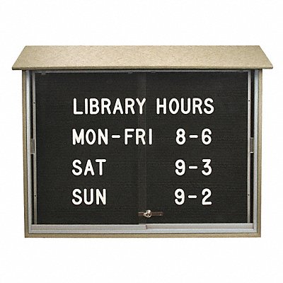 Enclosed Bulletin Board Cork 36 x72 