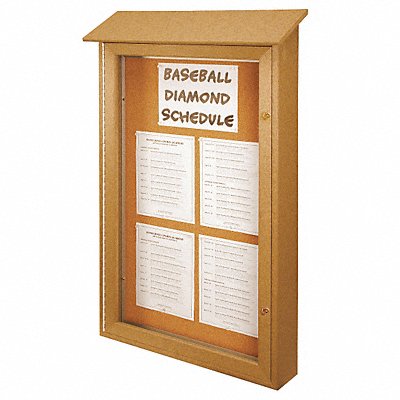 Enclosed Bulletin Board Tack 48 x 32 