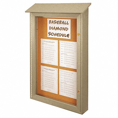 Enclosed Bulletin Board Tack 48 x32 