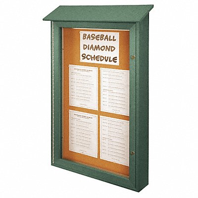 Enclosed Bulletin Board Tack 48 x 32 in