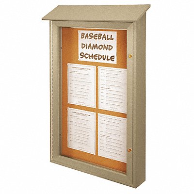 Enclosed Bulletin Board Tack 34 x47 