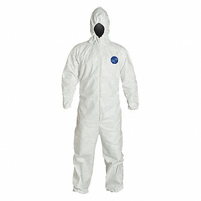 Hooded Coverall Elastic White 3XL