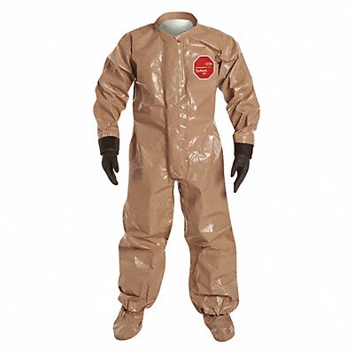 Collared Coveralls S Tan Tychem 5000 PK6