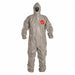 Hooded Coveralls L Gray Tychem 6000 PK6