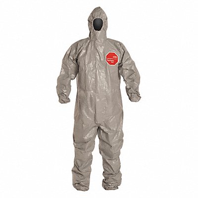 Hooded Coverall Elastic Gray S PK6