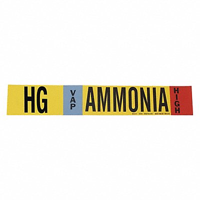 Pipe Marker Ammonia 1 1/8in H 7in W