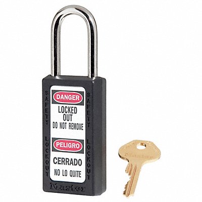 D5328 Lockout Padlock KA Black 3 H PK6