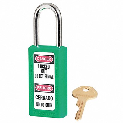 D5328 Lockout Padlock KA Green 3 H PK6