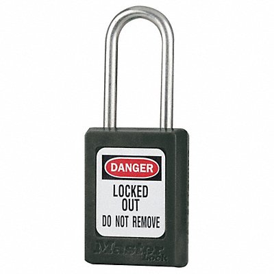 G6057 Lockout Padlock KD Black 1-13/16 H