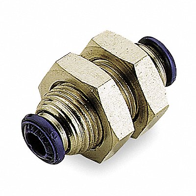 Bulkhead Union 1/2 In NP Brass PK10