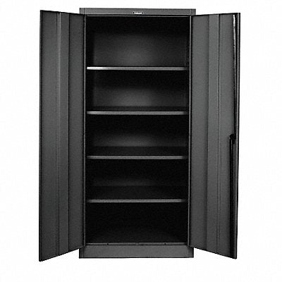 K3861 Storage Cabinet 78 x36 x24 Black 4Shlv