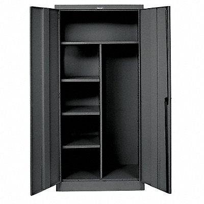 K4182 Storage Cabinet 78 x36 x18 Black 4Shlv