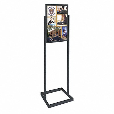 Sign Holder Pedestal 14x22 Alum Black