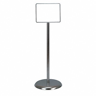 Sign Holder Pedestal 14x11 Metal Chrome