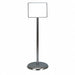 Sign Holder Pedestal 14x11 Metal Chrome