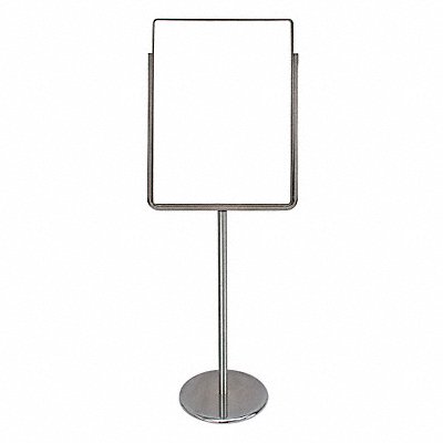 Sign Holder Pedestal 22x28 Metal Chrome