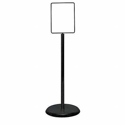 Sign Holder Pedestal 7x11 Metal Black