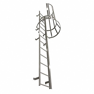 Fixed Ladder w/Safety Cage 28 ft 3 In H